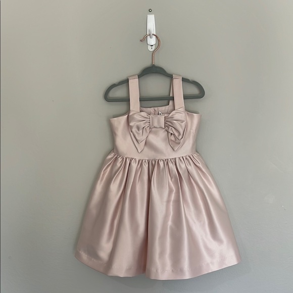 janie and jack satin soiree dress Girl Soft Cocoa Brown Satin Pleated Dress by Janie and Jack